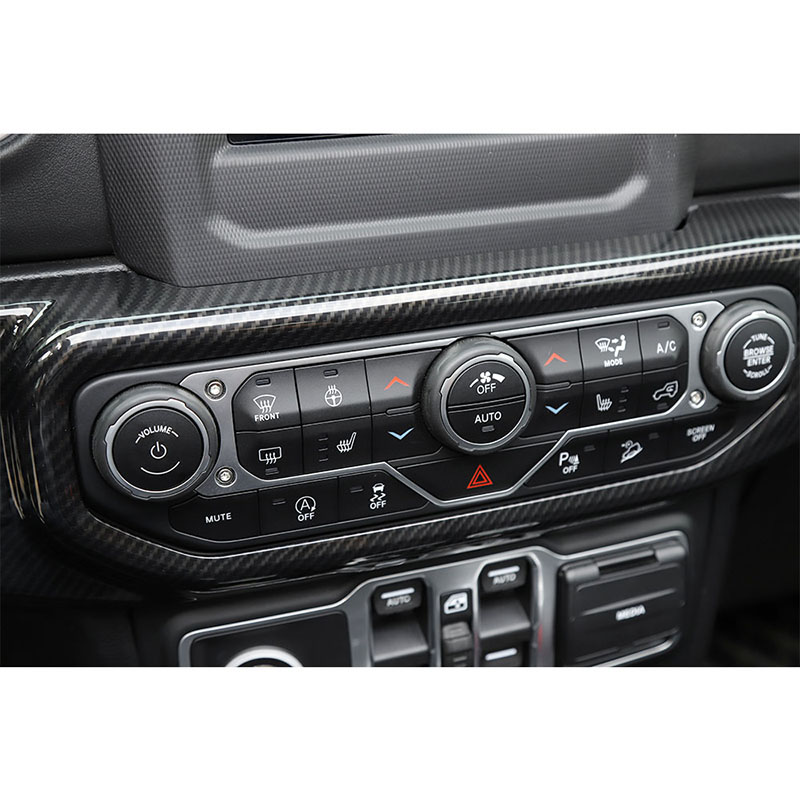Carbon Fiber Air Condition Panel Trim Cover For Jeep Wrangler JL 2018 Factory Outlet High Quatlity Auto Internal Accessories