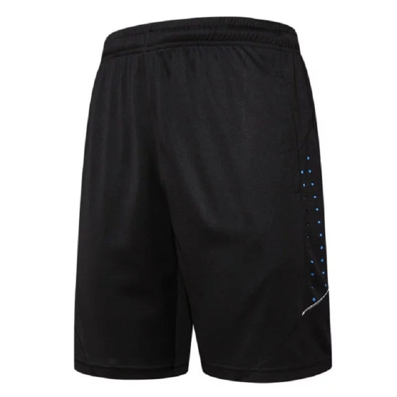 Quick Dry Men's Sports Basketball Shorts Elastic Waist Men Running Shorts with Zipper Pocket Reflective Stripe Jogging