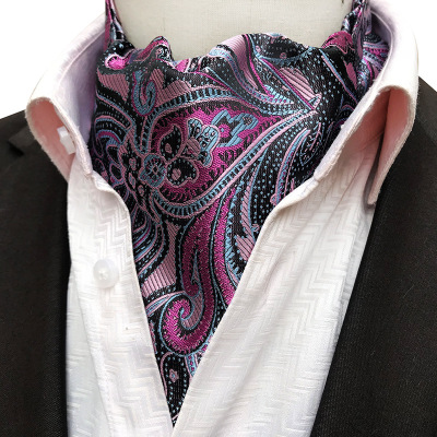 Men Wedding Formal Cravat Fashion Retro Paisley Cravat British Style Gentleman Silk Scarves Neck Ties Suit Scarves Business Necktie