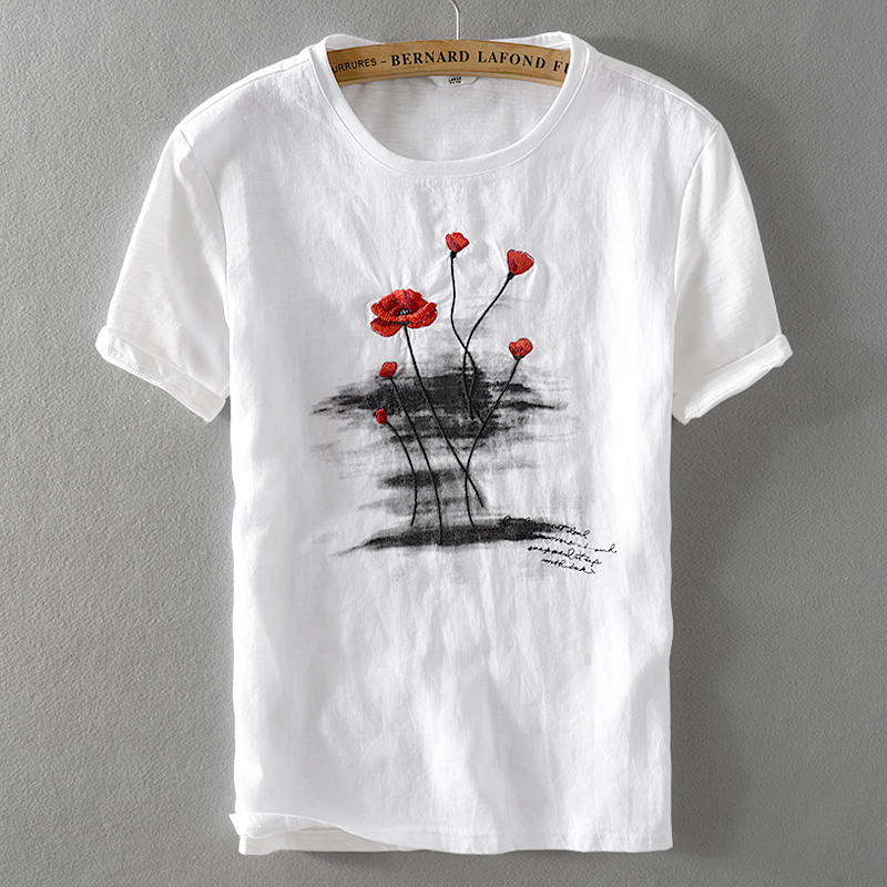 2018 Summer new men's linen t-shirt classic round neck loose casual white t shirt men short sleeve embroidery tshirt mens camisa, White;black
2018 Summer new men's linen t-shirt classic round neck loose casual white t shirt men short sleeve embroidery tshirt mens camisa, White;black