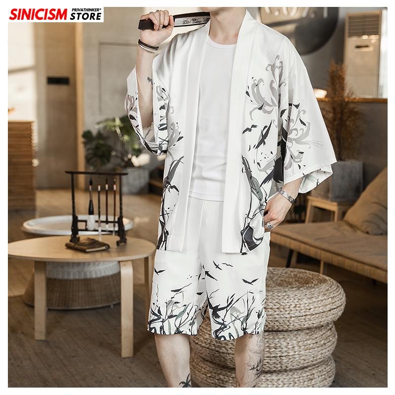 Sinicism Store 2020 Print White Summer Loose Tracksuit Men Mens Kimono Shorts Suit Sets Male Chinese Style 2 Piece Sets Clothes, White(asiansize)
Sinicism Store 2020 Print White Summer Loose Tracksuit Men Mens Kimono Shorts Suit Sets Male Chinese Style 2 Piece Sets Clothes, White(asiansize)