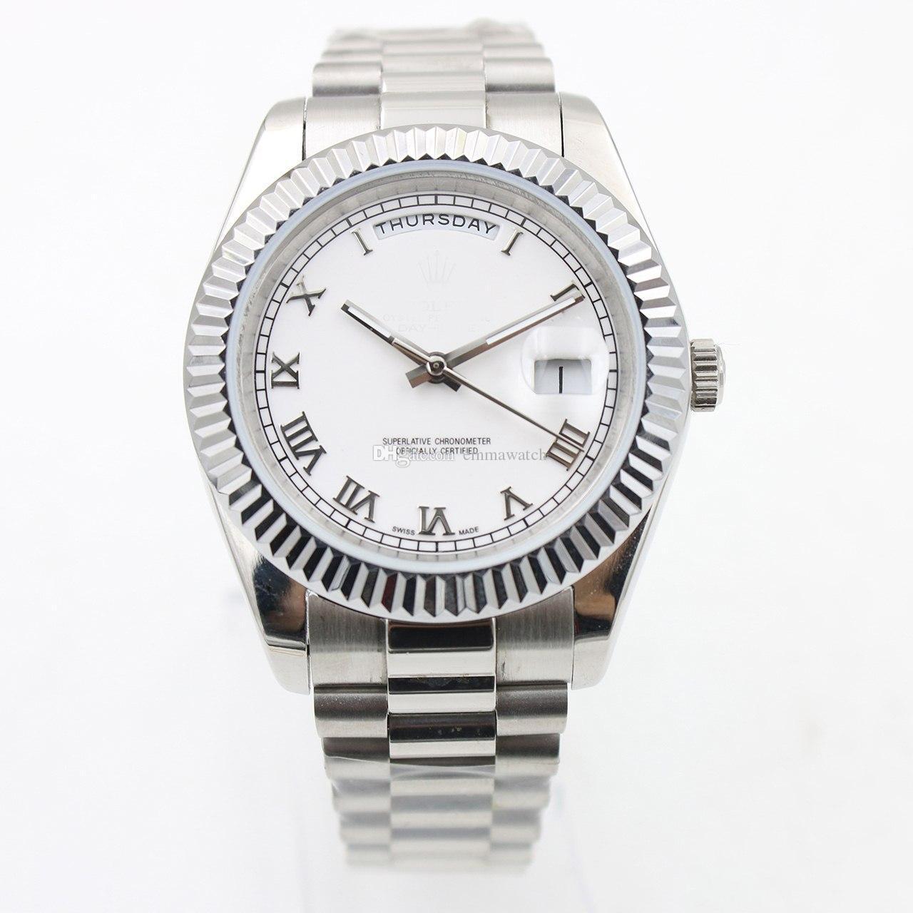 Roman number Dial watch DAY DATE mechanical glide smooth 40MM mens royal oaks high quality watch Stainless steel bezel strap Wristwatches, Box2
Roman number Dial watch DAY DATE mechanical glide smooth 40MM mens royal oaks high quality watch Stainless steel bezel strap Wristwatches, Box2