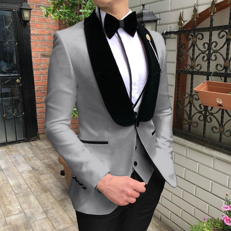 XZ20 Champagnes Black Shawl Lapel Wedding Suits For Men Custom Made Terno Slim Fit Groom Custom 3 Pieces Man Suit Masculino 2020, Sky blue
XZ20 Champagnes Black Shawl Lapel Wedding Suits For Men Custom Made Terno Slim Fit Groom Custom 3 Pieces Man Suit Masculino 2020, Sky blue