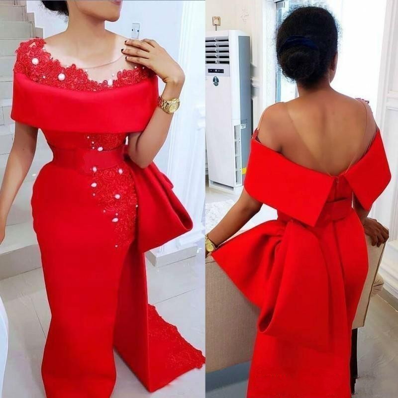 Sexy South African Prom Dresses Off Shoulder Lace Appliques Beaded Satin Side Split Mermaid Floor Length Plus Size Evening Party Gowns
