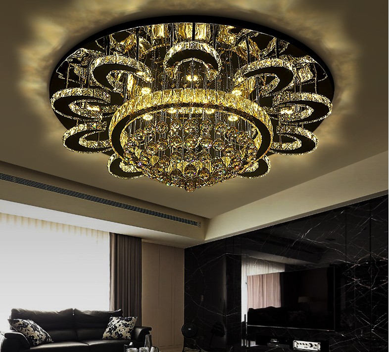 Modern Stainless Steel Crystal Round Chandeliers Ceiling Lamps LED for Living Dining Room Bedroom Flowers Pendant Lamps Home Lights Decoration AC 110V-260V
Modern Stainless Steel Crystal Round Chandeliers Ceiling Lamps LED for Living Dining Room Bedroom Flowers Pendant Lamps Home Lights Decoration AC 110V-260V