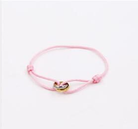 Titanium steel Three color Love Bracelet Bangle for women Red Rope lovers charm bracelets femme and men Fashion Hand accessorize Friendship