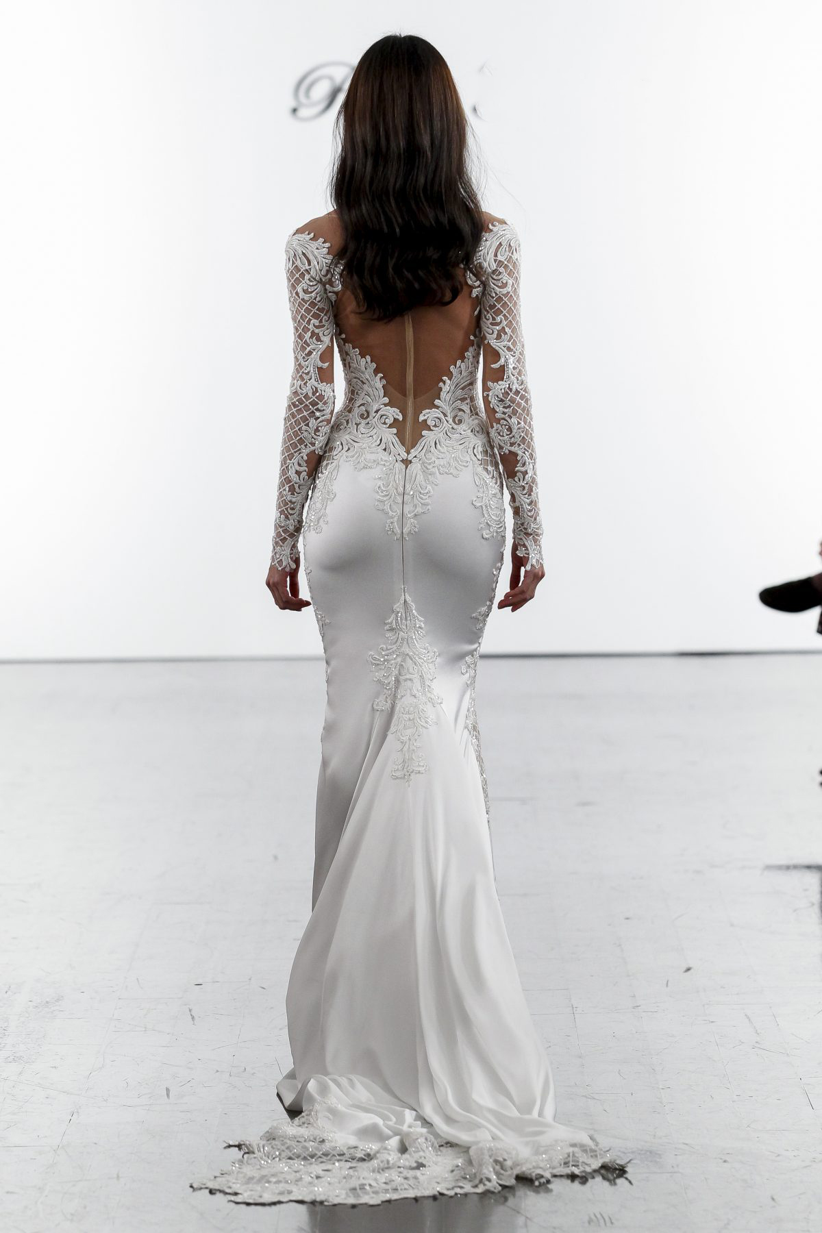 pnina tornai mermaid wedding dresses v neck lace bridal gowns plus size long sleeves wedding dress custom