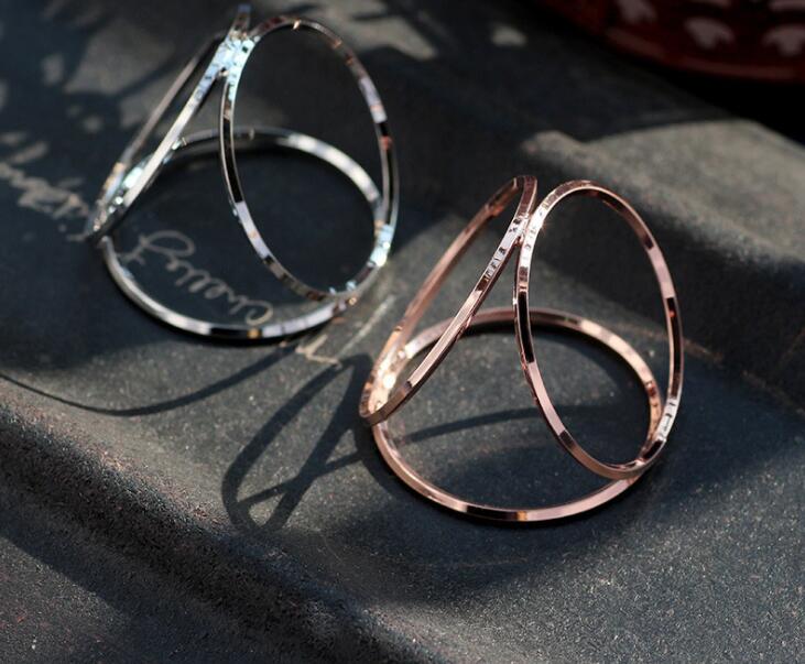 Three Circles Simple Napkin Rings Circle Buckle Rose Gold Silver Gold Napkin Rings Wedding Party Table Decorative Napkin Rings