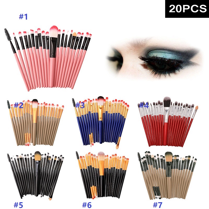 20 pcs Makeup Brush Set fond de teint Eyebrow Foundation Powder Concealer Blusher Brushes set Professional Tools
20 pcs Makeup Brush Set fond de teint Eyebrow Foundation Powder Concealer Blusher Brushes set Professional Tools