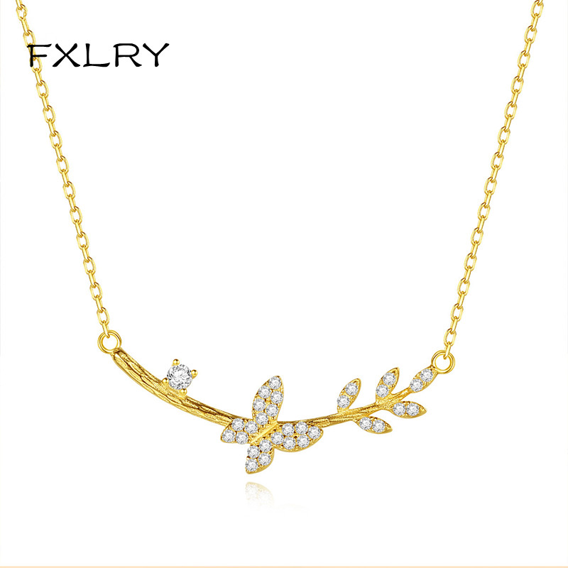 Chains FXLRY Silver Color Micro Inlay Zircon Fine Butterfly Pendant Necklace For Women Jewelry
Chains FXLRY Silver Color Micro Inlay Zircon Fine Butterfly Pendant Necklace For Women Jewelry