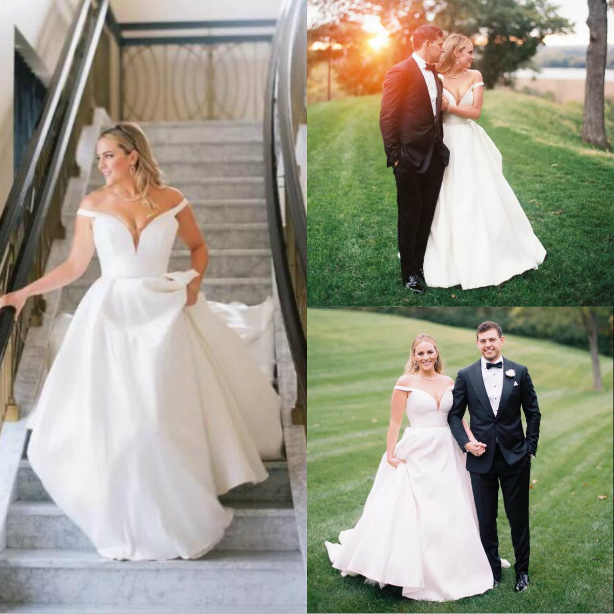 2020 Plus Size Wedding Dresses Satin A Line Sweep Train Off The Shoulder Bohemian Wedding Dress Custom Made Country Bridal Robes De Mariée, Blue
2020 Plus Size Wedding Dresses Satin A Line Sweep Train Off The Shoulder Bohemian Wedding Dress Custom Made Country Bridal Robes De Mariée, Blue