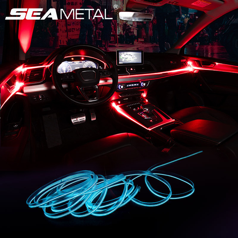 Car Ambient Light EL Neon Strip Music Control Multiple Modes Automotive Interior RGB LED Decorative Lights Auto Atmosphere Lamps
Car Ambient Light EL Neon Strip Music Control Multiple Modes Automotive Interior RGB LED Decorative Lights Auto Atmosphere Lamps