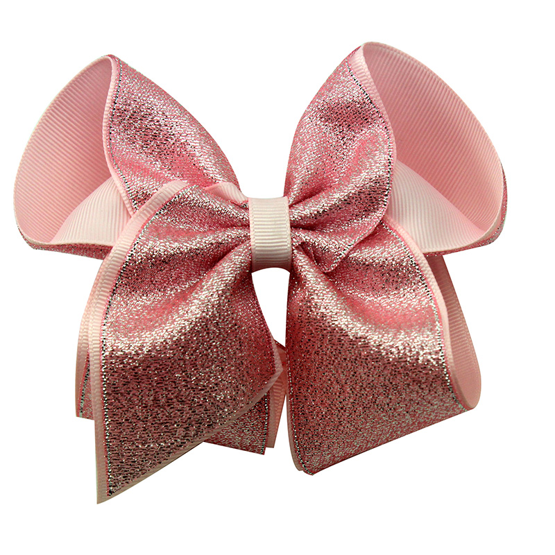 5 inch glitter big hair bows boutique hair clip for girls, Green