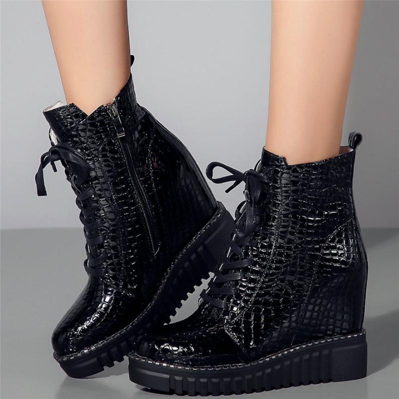 Fashion Sneakers Women Genuine Leather Wedges High Heel Pumps Shoes Female High Top Round Toe Platform Pumps Shoes Casual, Black
Fashion Sneakers Women Genuine Leather Wedges High Heel Pumps Shoes Female High Top Round Toe Platform Pumps Shoes Casual, Black