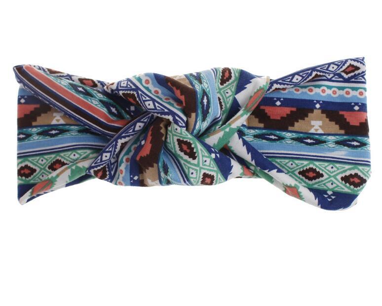 2019 New Boho Style Women Fashion Knot Headbands Beauitful Floral Printed Headwrap Sport Yogo Hair Bands