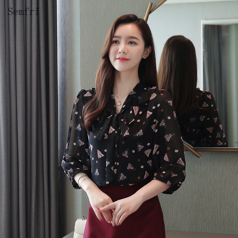 Semfri Three Quarter Sleeve Shirt Women 2020 Summer Floral Chiffon Tops Female Korean Version Fashion Bottoming Blouses Shirts, Black
Semfri Three Quarter Sleeve Shirt Women 2020 Summer Floral Chiffon Tops Female Korean Version Fashion Bottoming Blouses Shirts, Black