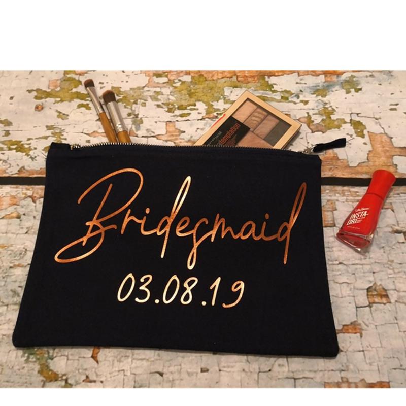 personalised bridesmaid gift,black Wedding thank you gift,Bride cosmetic bag, cutom maid of honour gift, monogrammed makeup bag
personalised bridesmaid gift,black Wedding thank you gift,Bride cosmetic bag, cutom maid of honour gift, monogrammed makeup bag