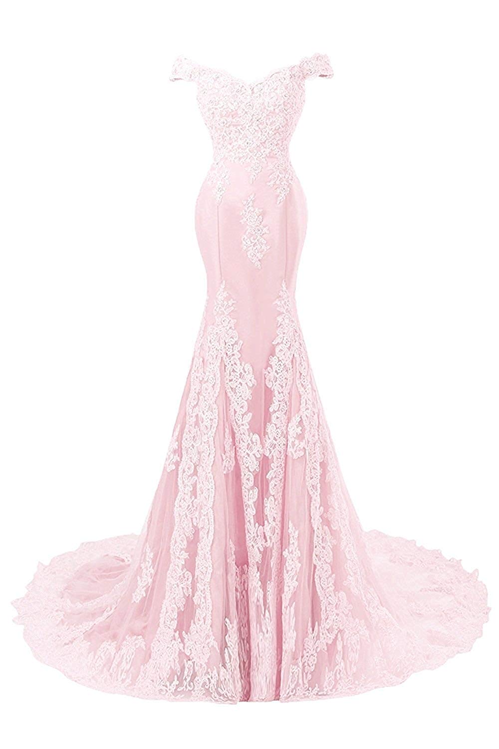 2019 New Long Vintage Cap Sleeves Evening Gowns Mermaid Lace Appliques Formal Prom Party Gowns 100% Real Photo QC1343