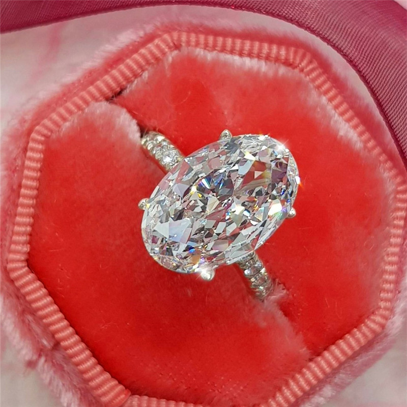 choucong Sparkling Promise Ring 925 Sterling silver 3ct Diamond cz Engagement Wedding Band Rings For Women Bridal Jewelry Gift