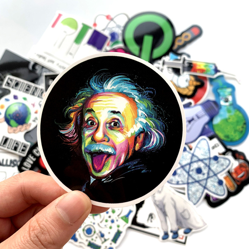 50pcs/Set Science Laboratory Car Stickers For Laptop Skateboard Luggage Auto Styling Bike Doodle Decals Cool Waterproof Stickers