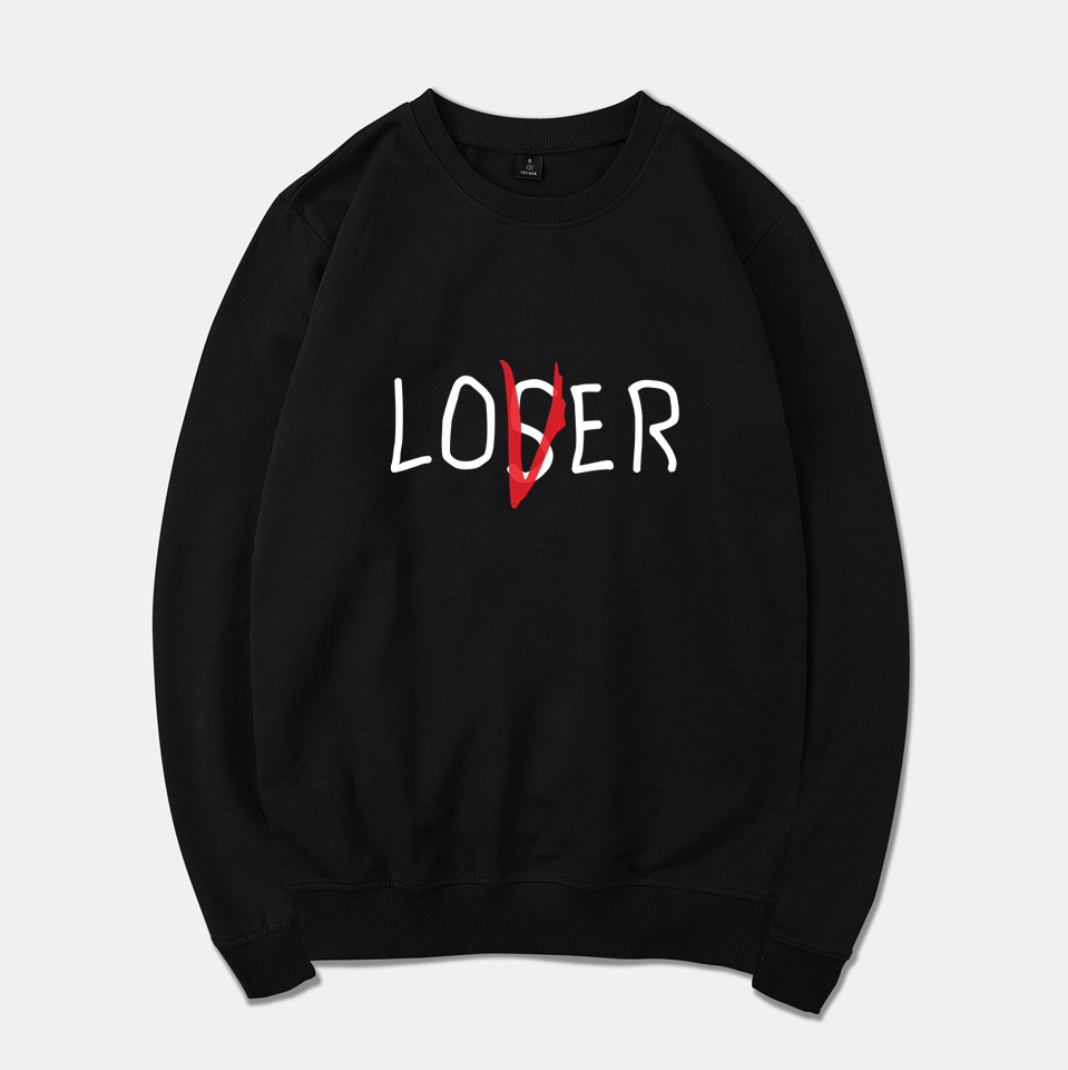 Pennywise Loser Club Lover Hoodies Sweatshirts Autumn Hip Hop Print Hoodie Sweatshirt Stephen King's It Tracksuit Tops, Black
Pennywise Loser Club Lover Hoodies Sweatshirts Autumn Hip Hop Print Hoodie Sweatshirt Stephen King's It Tracksuit Tops, Black