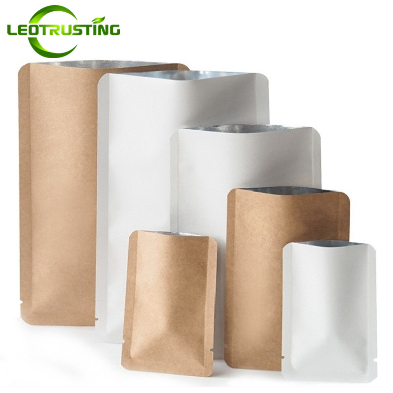 Leotrusting 300pcs/lot Open Top Kraft Paper Vacuum Bag Resealable Small Heat Sealing White Paper Packaging Bag Support Custom Printing
Leotrusting 300pcs/lot Open Top Kraft Paper Vacuum Bag Resealable Small Heat Sealing White Paper Packaging Bag Support Custom Printing