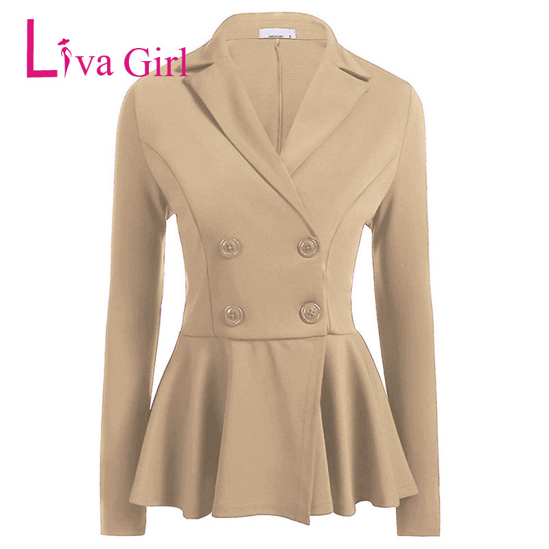 LIVA GIRL Elegant Office Double Breasted Plus Size Blazer Women Spring Long Sleeve Coat White Red Black Work Slim Fit Jacket XXX
LIVA GIRL Elegant Office Double Breasted Plus Size Blazer Women Spring Long Sleeve Coat White Red Black Work Slim Fit Jacket XXX