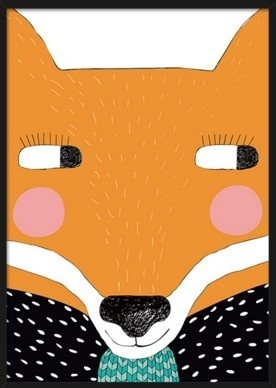 Black White Nordic Minimalist animal Love Fox Quotes Canvas Art Print Poster Wall Picture Painting Home Kids Room Decor No Frame