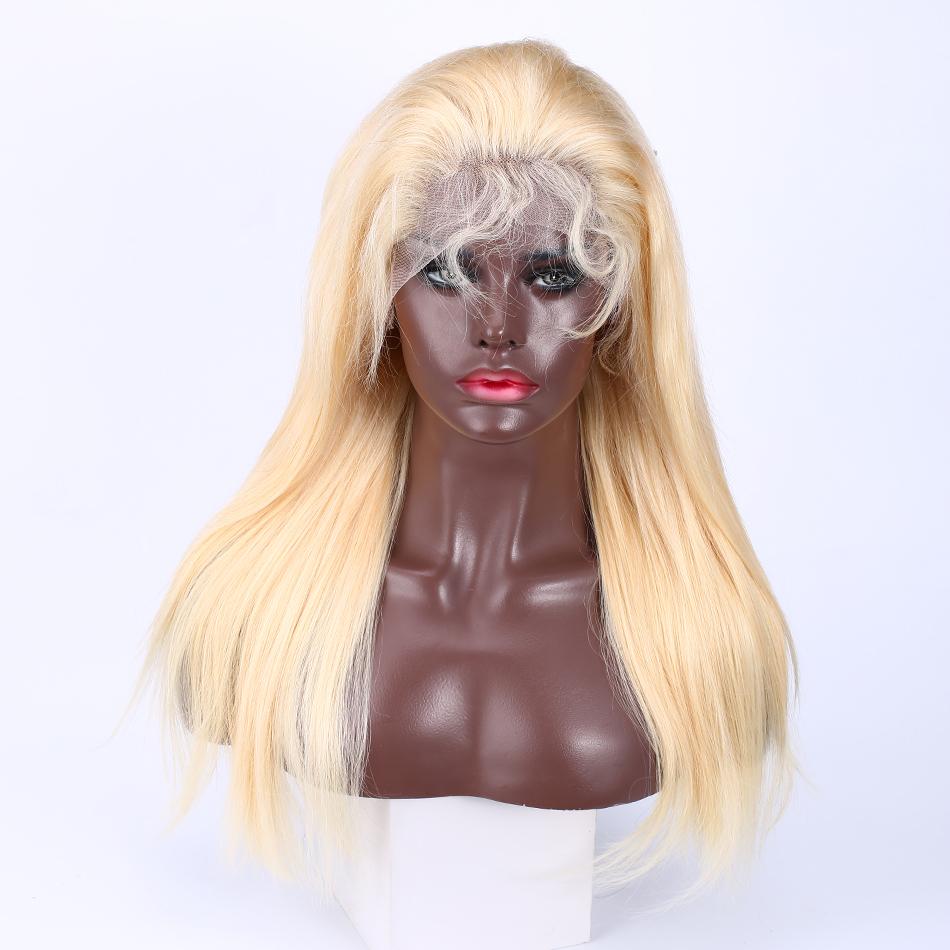 Brazilian 613 Blonde Full Lace Human Hair Wig Blond Lace Front Wigs Bleached Knots Part