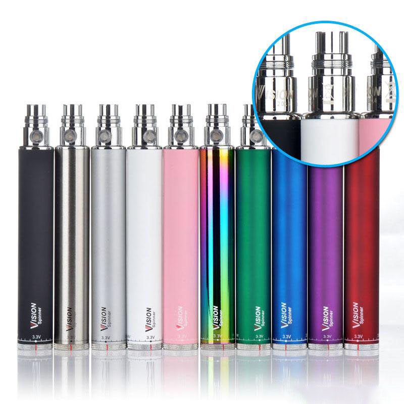 Vision Spinner Electronic Cigarette ego c twist 3.3-4.8V Variable Voltage VV battery 650 900 1100 1300mAh e cigs ego Battery
Vision Spinner Electronic Cigarette ego c twist 3.3-4.8V Variable Voltage VV battery 650 900 1100 1300mAh e cigs ego Battery
