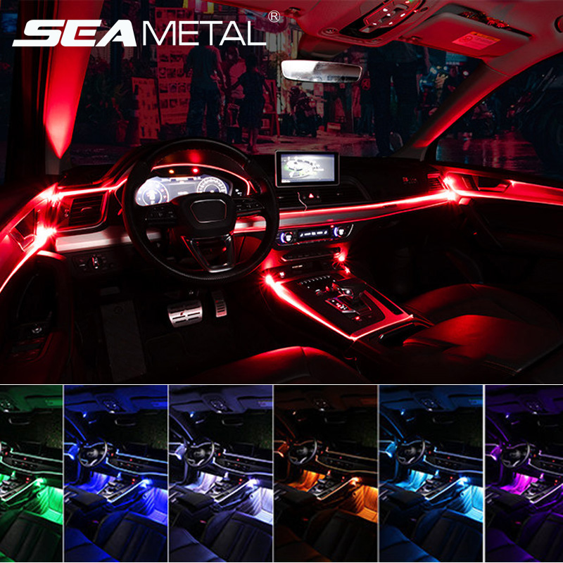 12V Car Atmosphere Lights Auto interior Ambient Lamps Universal Dashboard Night Decorative Strips Light RGB App Sound Control
12V Car Atmosphere Lights Auto interior Ambient Lamps Universal Dashboard Night Decorative Strips Light RGB App Sound Control