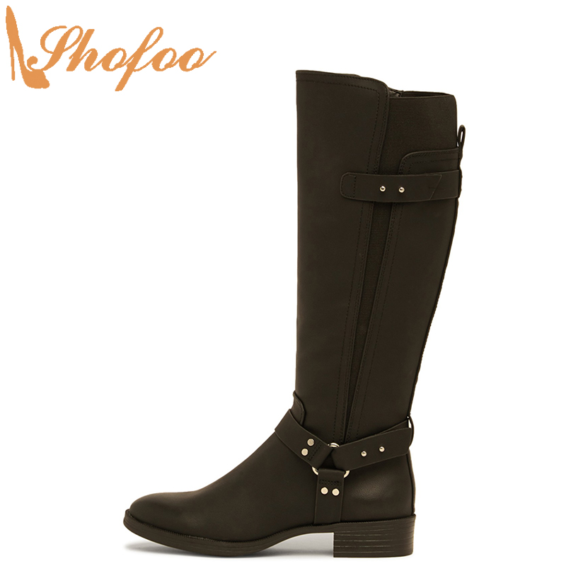 Black Knee-High Riding Boots Chunky Heels Women Almond Toe Zip Large Size 13 16 Ladies Winter Fashion Rivet Mature Shoes Shofoo, Black boots
Black Knee-High Riding Boots Chunky Heels Women Almond Toe Zip Large Size 13 16 Ladies Winter Fashion Rivet Mature Shoes Shofoo, Black boots