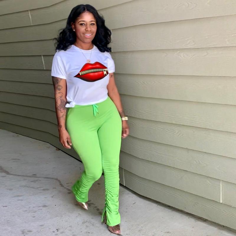 2 Piece Set Women Outfits Split Stacked Pants And Print Tshirt Woman Streetwear Stacked Pants Matching Sets Summer Clothes, Blue
2 Piece Set Women Outfits Split Stacked Pants And Print Tshirt Woman Streetwear Stacked Pants Matching Sets Summer Clothes, Blue