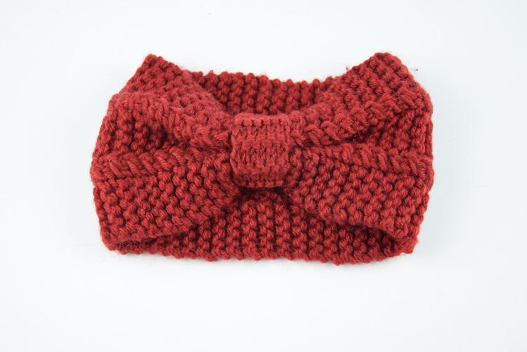 1 PC Women Lady Crochet Bow Knot Turban Knitted Head Wrap Hairband Winter Ear Warmer Headband Hair Band Accessories