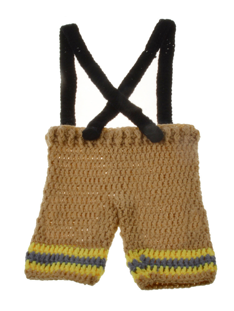 Handmade Crochet Baby Fireman Outfit Newborn Photo Props Knitted Baby Costume Christmas Outfit Baby shower Gift