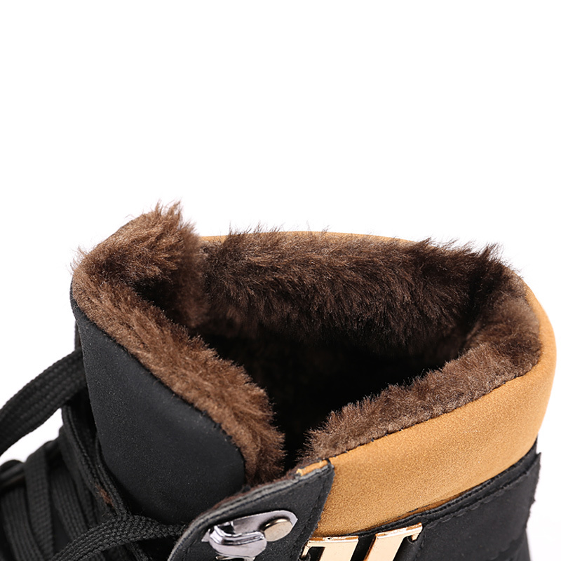 Warm winter shoes men sneakers 2019 solid lace-up flat with men shoes ankle boots comfortable mans footwear zapatos de hombre Y200104