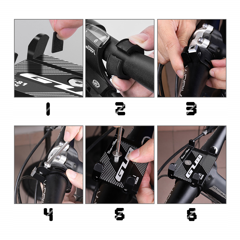 Aluminum Alloy Bicycle Phone Holder Motorcycle Handlebar Mount for 3562quot Smart Phone for iPhone Xs Max Xr X 8 Samsung Xiao62534