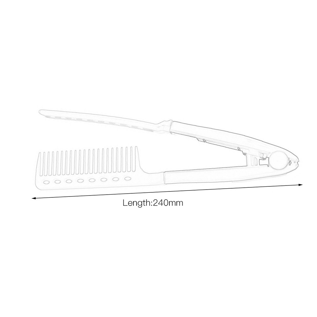 V Type Fashion Hair Comb Hair Straightener Combs DIY Salon Haircut Hairdressing Styling Tool Barber Anti-static Combs Brush