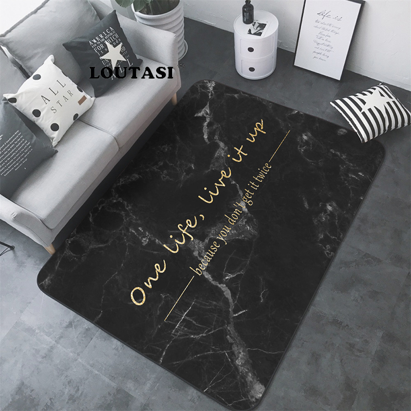 LOUTASI Nordic Letters Marble Pattern Carpet Living Room Rug Sofa Table Floor Mat Bedroom Rectangular Bedside Area Rug Yoga Mat, Style 05
LOUTASI Nordic Letters Marble Pattern Carpet Living Room Rug Sofa Table Floor Mat Bedroom Rectangular Bedside Area Rug Yoga Mat, Style 05