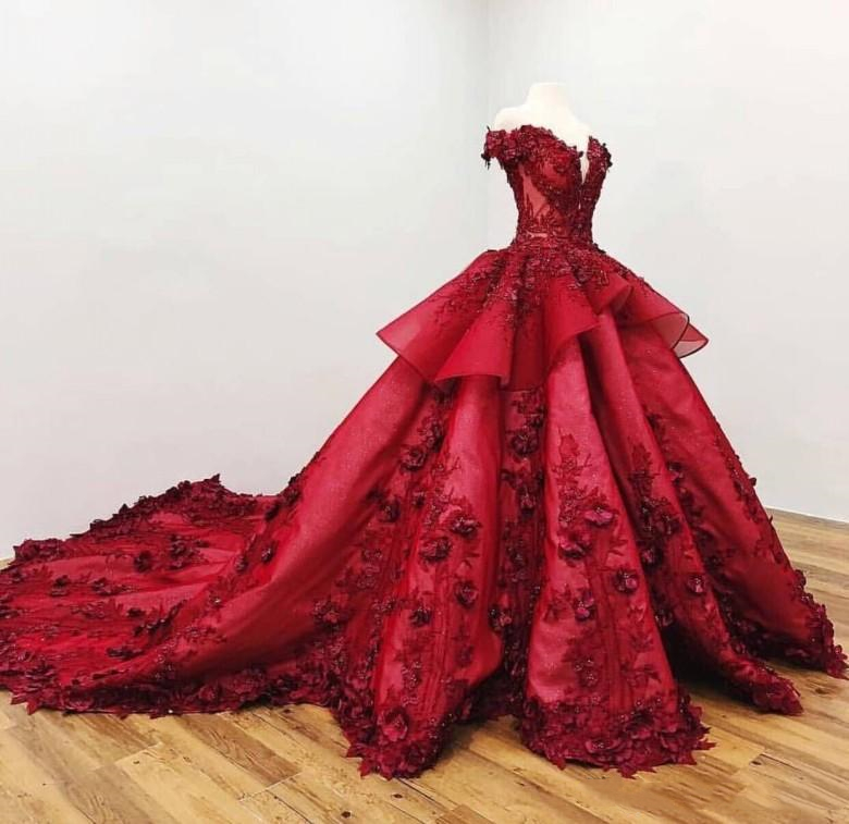 Burgundy Luxurious Off Shoulder Ball Gown Evening Dresses Lace Applique Beading Flower Prom Evening Dresses Custom Made Formal Party Gowns, Pink
Burgundy Luxurious Off Shoulder Ball Gown Evening Dresses Lace Applique Beading Flower Prom Evening Dresses Custom Made Formal Party Gowns, Pink