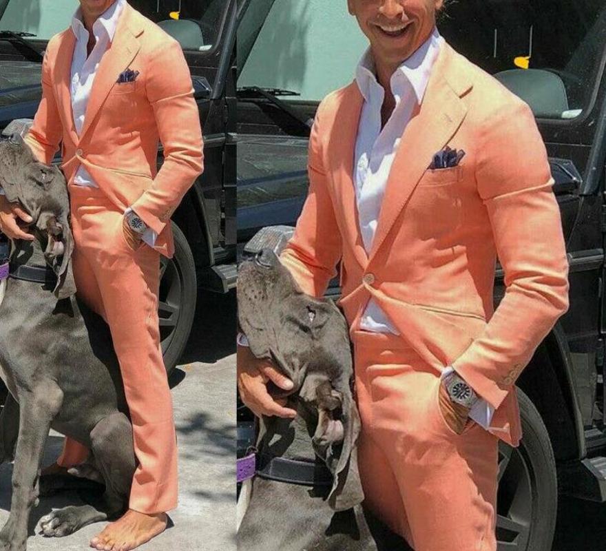 Beach Peach Mens Suits One Button Peaked Lapel Groom Wear Wedding Tuxedos Formal Prom Best Man Blazer Suit (Jacket+Pants, Burgundy
Beach Peach Mens Suits One Button Peaked Lapel Groom Wear Wedding Tuxedos Formal Prom Best Man Blazer Suit (Jacket+Pants, Burgundy