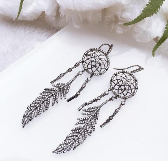 Famous Earrings jewelry wedding love Dreamcatcher earrings 925 sterling silver Colorful diamond temperament drop earrings
Famous Earrings jewelry wedding love Dreamcatcher earrings 925 sterling silver Colorful diamond temperament drop earrings