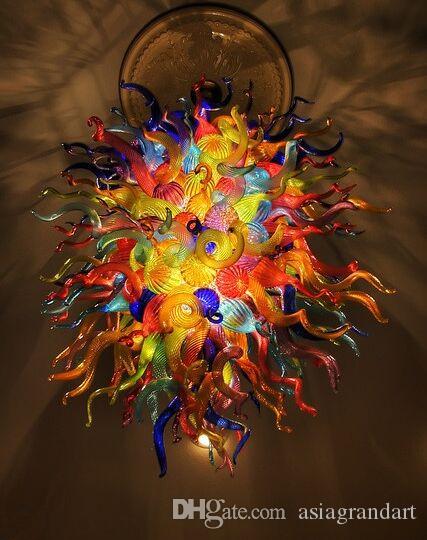 Modern LED Ceiling Light Multiple Color Modern Hand Blown Art Glass Chandelier and Energy Saving LED Light Source House Design Chandelier
Modern LED Ceiling Light Multiple Color Modern Hand Blown Art Glass Chandelier and Energy Saving LED Light Source House Design Chandelier