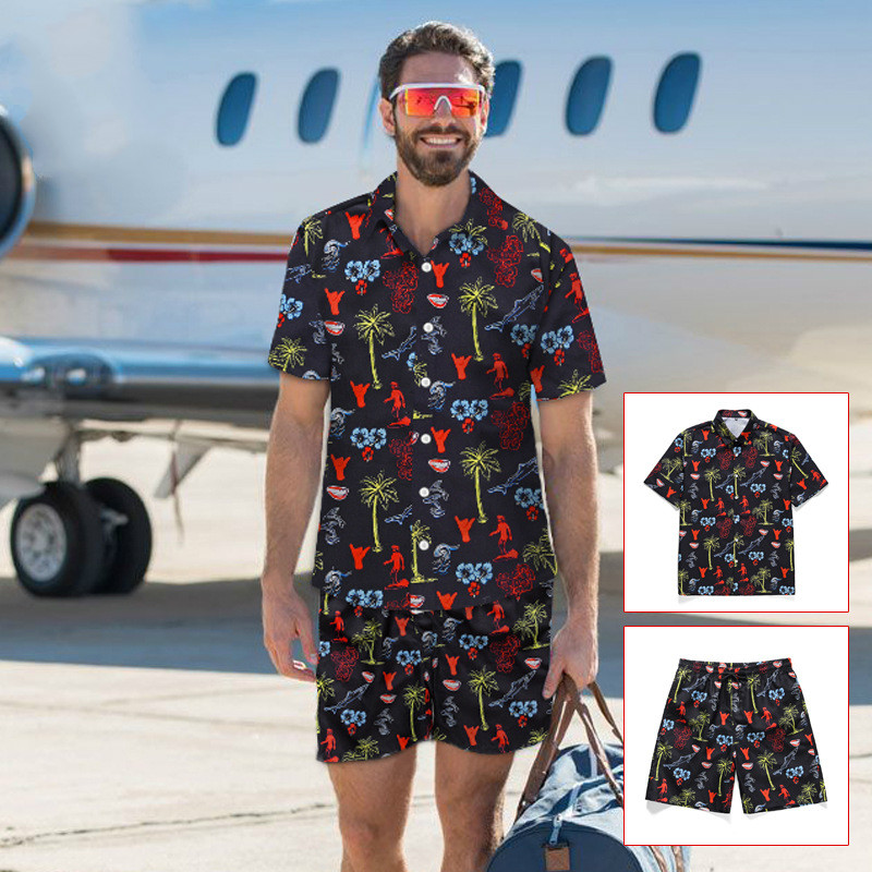 New Hawaiian Sea Coconut Tree Print Rompers Men Beachwear Short Sleeve Harem Cargo Overalls Summer Casual Zipper Beach Mens Sets, Shorts
New Hawaiian Sea Coconut Tree Print Rompers Men Beachwear Short Sleeve Harem Cargo Overalls Summer Casual Zipper Beach Mens Sets, Shorts