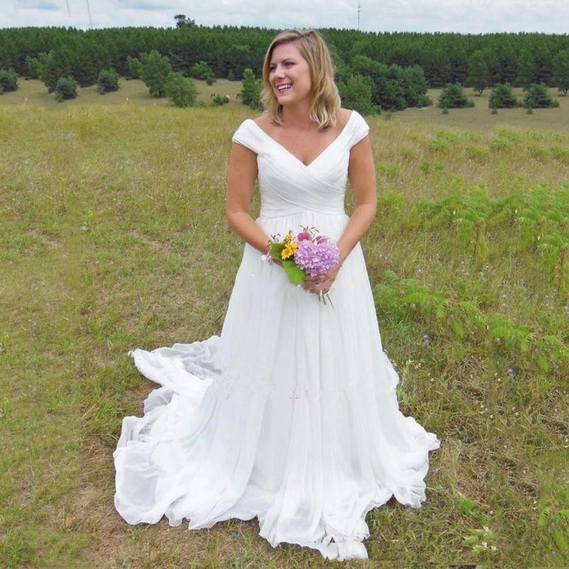 Off Shoulder Plus Size Country Wedding Dresses 2020 New with Ruffles Sweep Train Backless Chiffon Wedding Bridal Gowns M36, Pink
Off Shoulder Plus Size Country Wedding Dresses 2020 New with Ruffles Sweep Train Backless Chiffon Wedding Bridal Gowns M36, Pink
