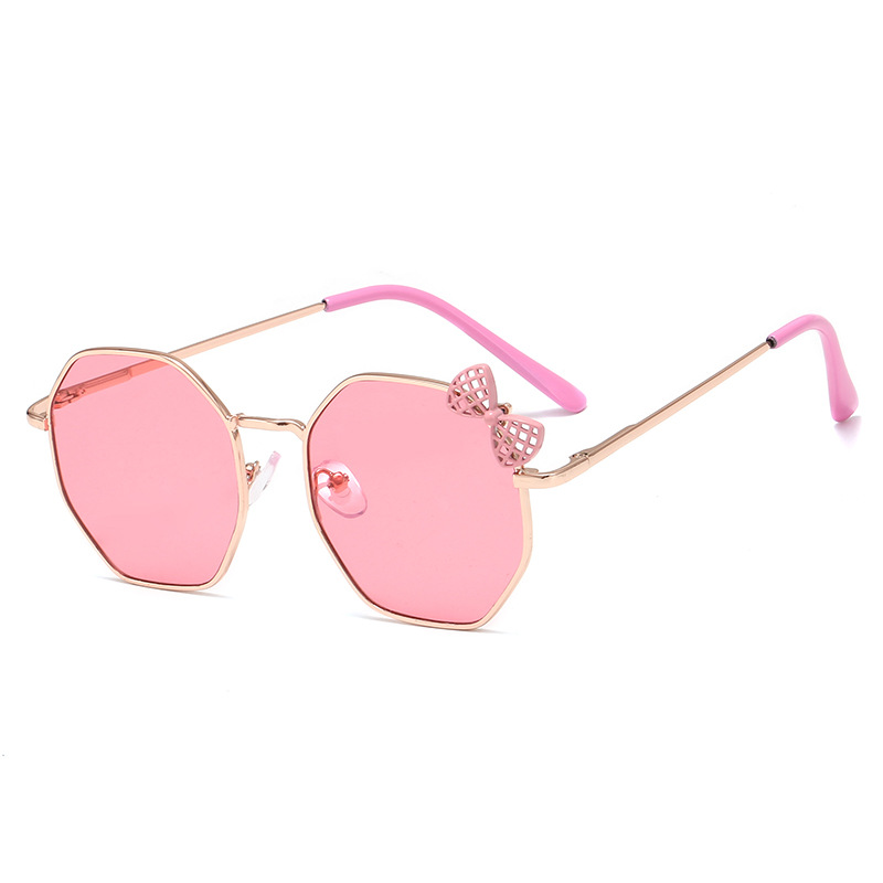Newest Baby Children Anti-Ultraviolet Glasses Eyewear Summer Toddler Kids Bowknot Metal SunGlasses Girls Sunglasses H260130