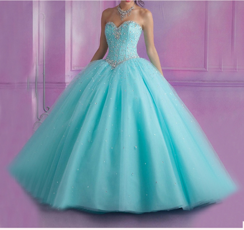 Vestidos Hot Light Blue Prom Dress Quinceanera Dresses 2019 Ball Gown Sweet 16 Dress Beaded Crystals Vestidos De 15 Anos Debutante Gown