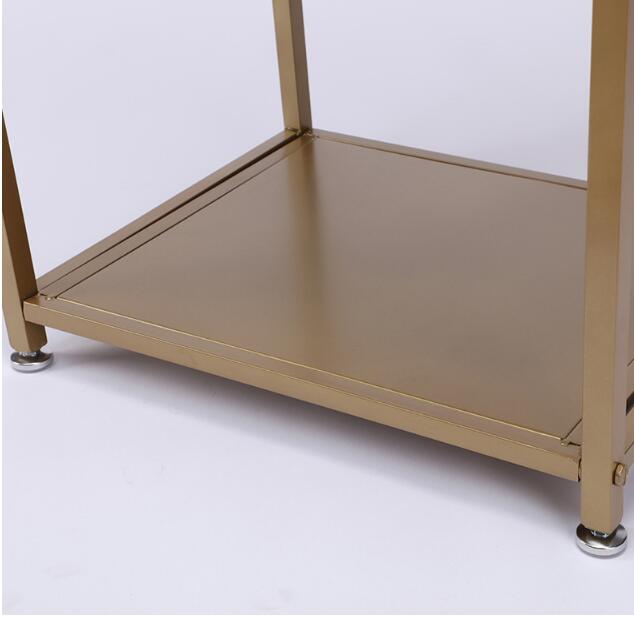 Clothing store display racks Bedroom Furniture gold floor type Clothes rack decoration of women's cloth shop shelf