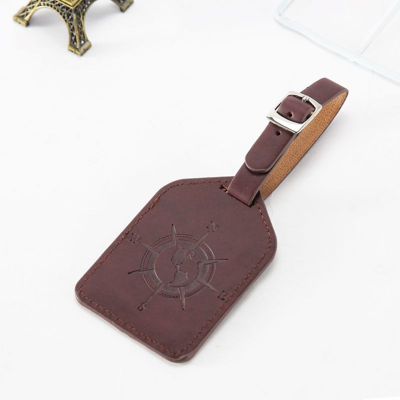 10pcs Portable Compass Leather Suitcase Luggage Tag Label Bag Pendant Handbag Travel Accessories Name ID Address Tags