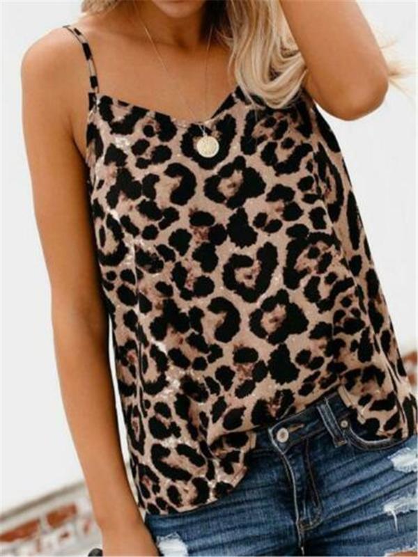 2019 Fashion Women' Leopard Print Strappy Vest Summer Sexy Sleeveless V-Neck Lace T-shirt Tops, As pic
2019 Fashion Women' Leopard Print Strappy Vest Summer Sexy Sleeveless V-Neck Lace T-shirt Tops, As pic